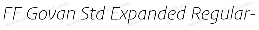 FF Govan Std Expanded Regular字体转换